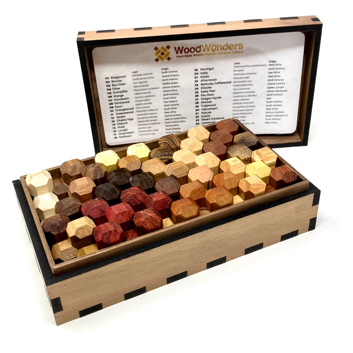 Edge Beveled Cubes Set - 35 woods